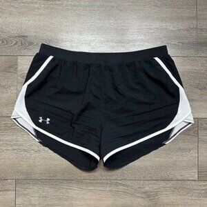 Under armour Shorts Size L Losse  Training Drawstring Lined Back White
